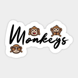 MONKEYS Sticker